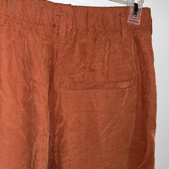Free People Orange Nothing To Say Wide Leg Boho Comfy Pull On Trousers Size XS - Picture 7 of 11